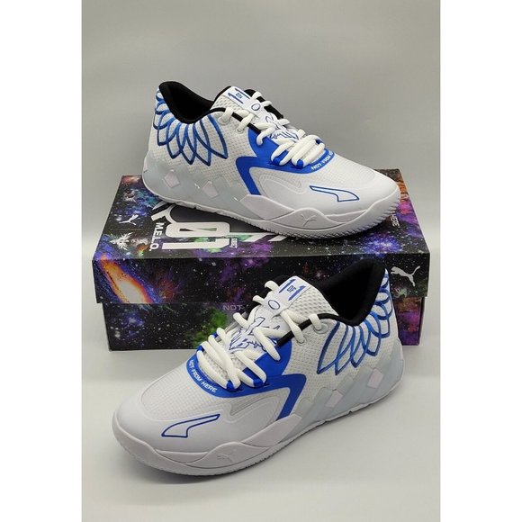 Puma MB.01 Low 'Team Colors - White Bluemazing' Basketball Shoes 376941-11 - Picture 6 of 12
